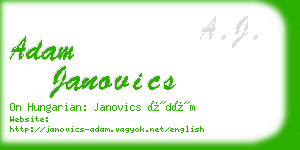 adam janovics business card